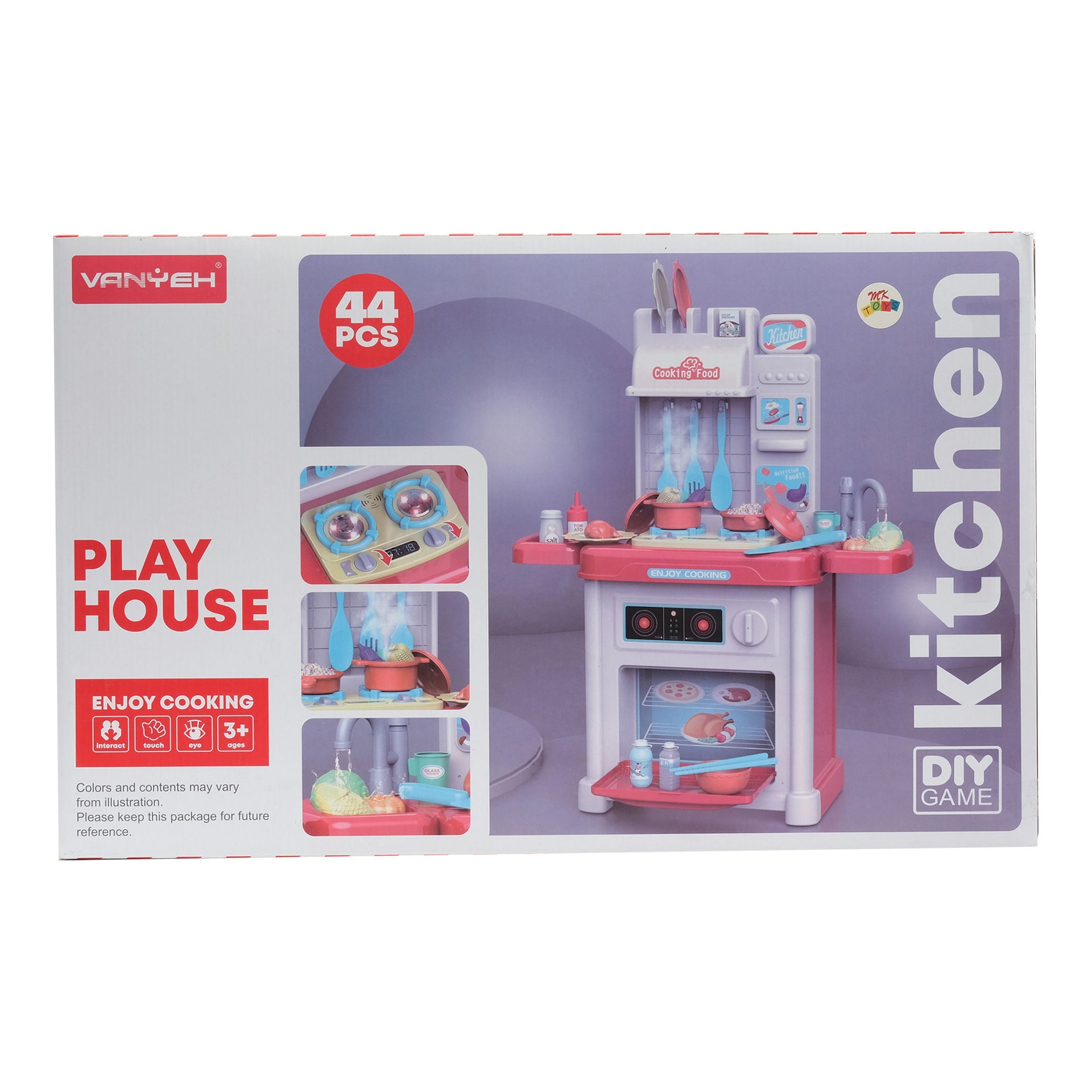 Play House Kitchen Set, Set of 44pcs
