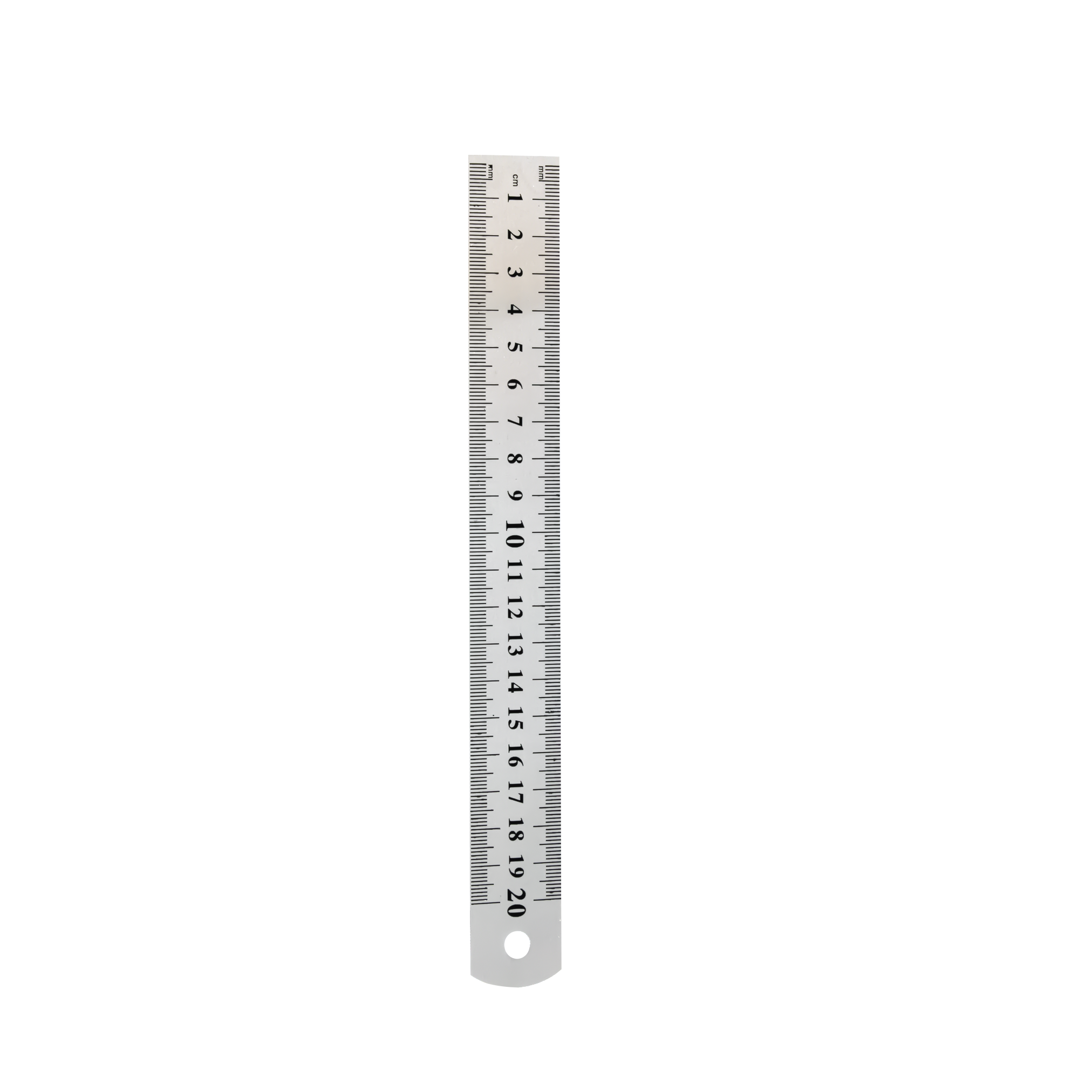 Steel Ruler (20cm, Silver)