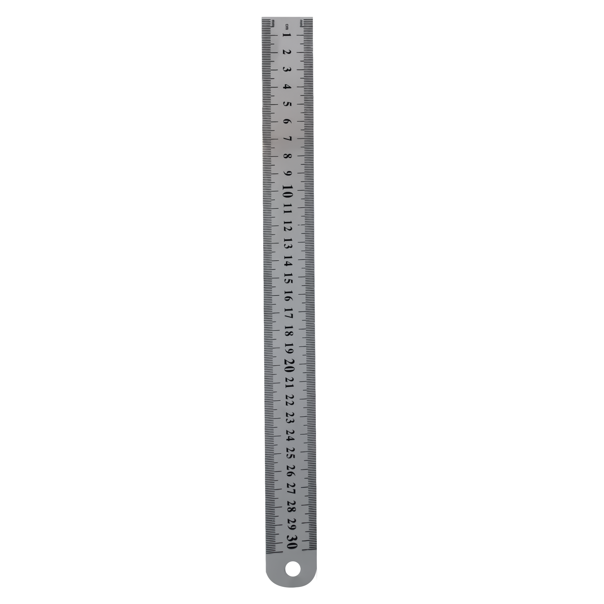 Steel Ruler (30cm, Silver)