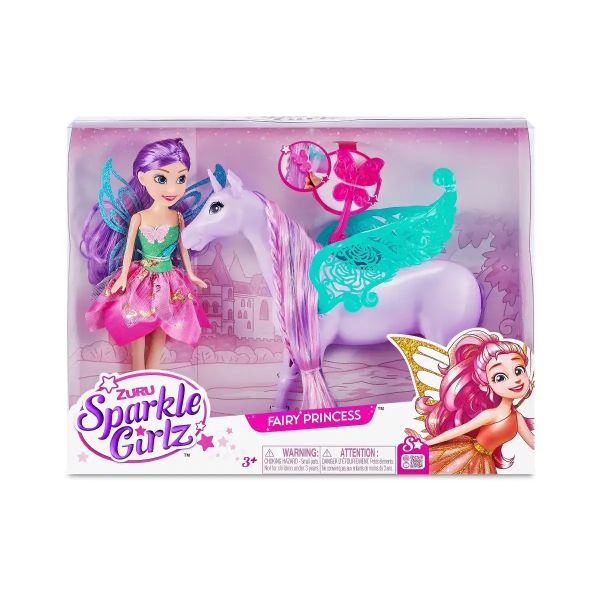 Zuru-Sparkle Girlz Doll Fairy Princess - Unicorn Horse