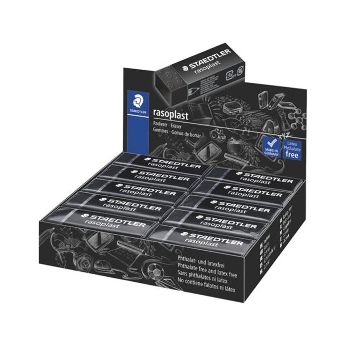 Staedtler Large Rasoplast Eraser – Black Pack of 20