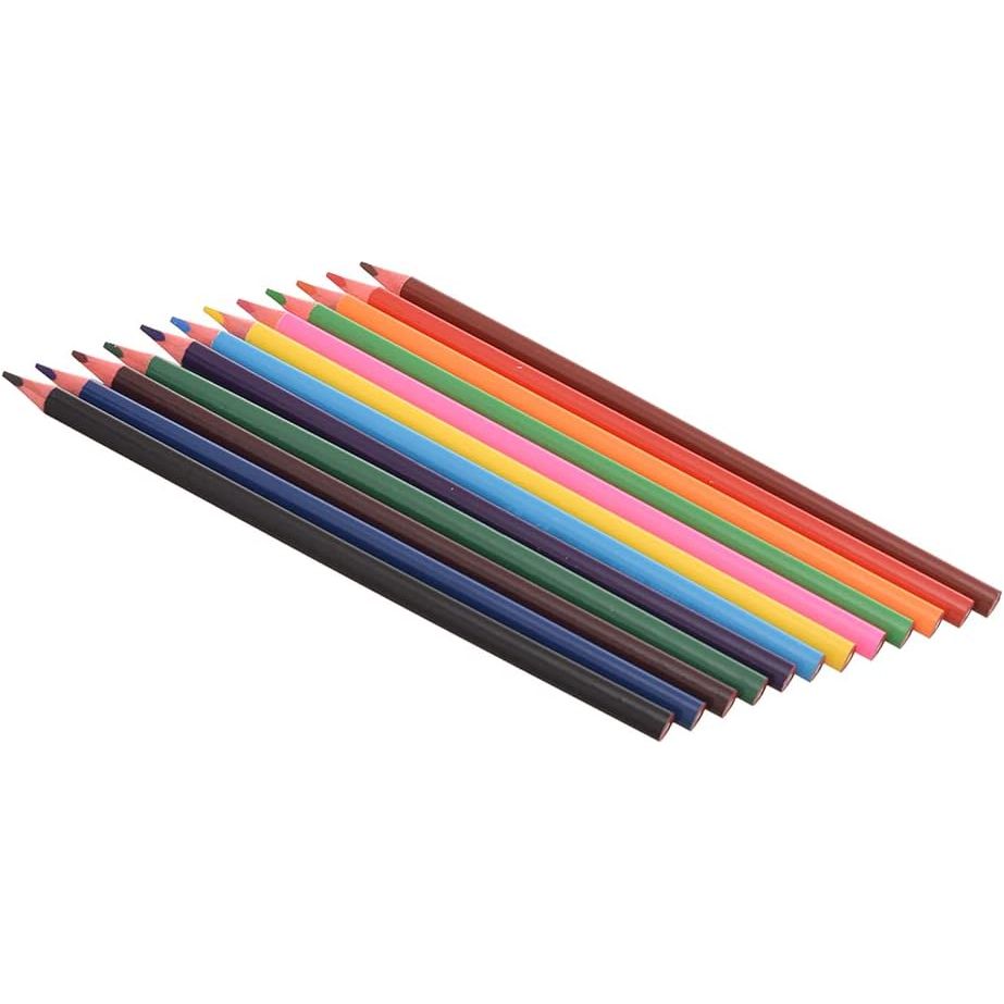 K-Max V.7012 High Quality Wooden Colored Pencils 3.0mm Set OF 12 Pcs. - Multi Color