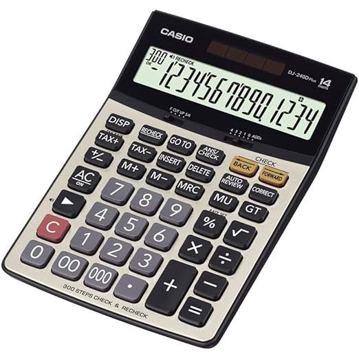 Casio DJ 240D Plus 14 digits Practical Calculator - Black