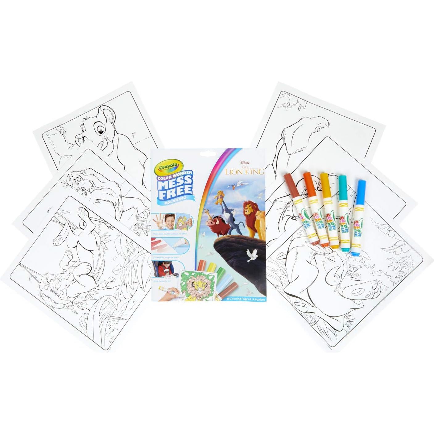 Crayola Color Lion King Pages & Markers Color Wonder Pad and Markers