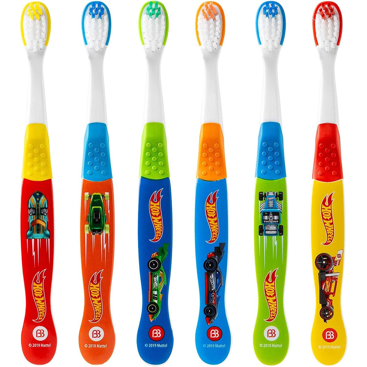 Brush Buddies Hot Wheels Toothbrush for Kids - 6PK - BumbleToys - 4+ Years, 5-7 Years, Baby Saftey & Health, hot wheels, Pre-Order, Toothbrush