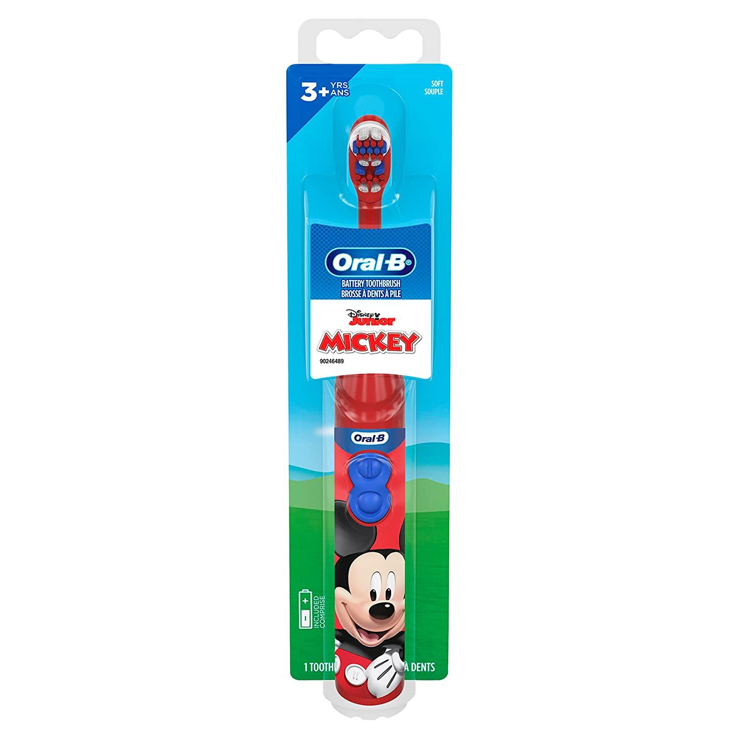 Oral-B Kid's Battery Toothbrush Featuring Disney's Mickey Mouse - BumbleToys - 5-7 Years, Baby Saftey & Health, Boys, Girls, Oral-B, Pre-Order, Toothbrush