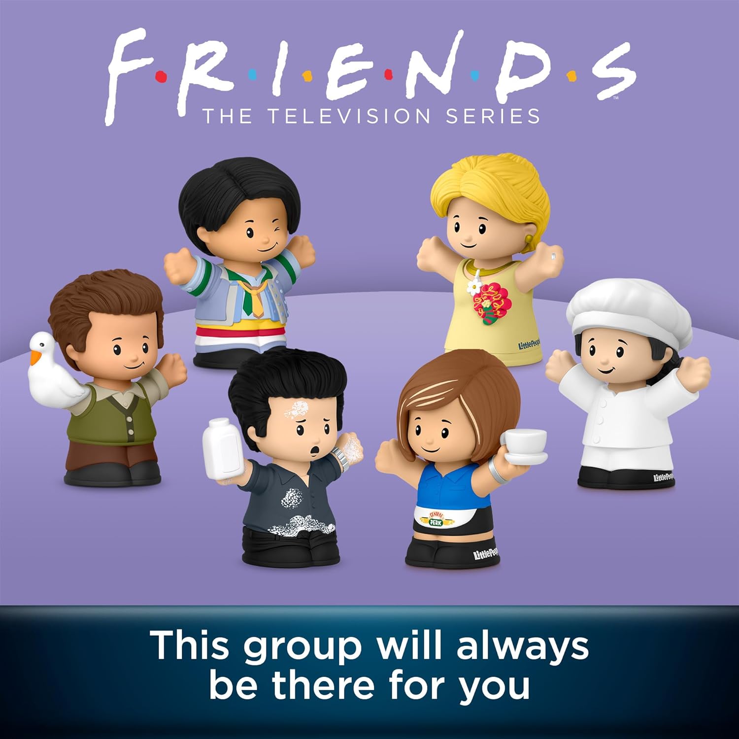 Little People Collector Friends TV Series Special Edition Figure Set for Adults & Fans, 6 Characters in a Display Gift Package