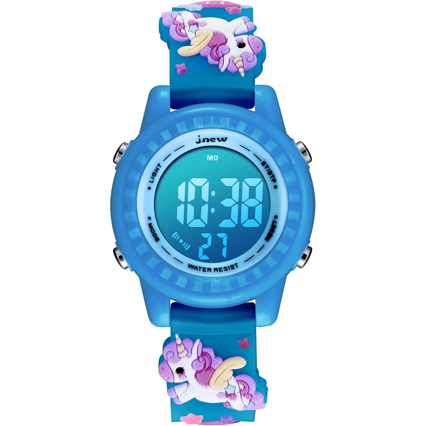 L LAVAREDO Kids Watches Girl Watches Sports Waterproof 3D Cute Cartoon Digital 7 Color Lights Wrist Watch for Kids - DJS-DarkBlue