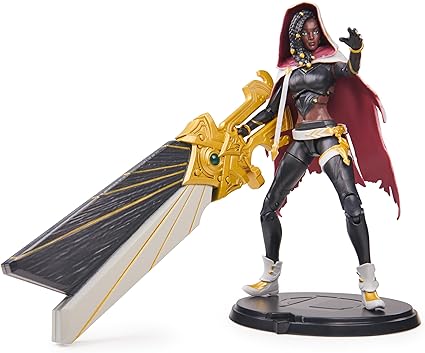 League of Legends, Official 6-Inch Senna Premium Collectible Action Figure with Base, The Champion Collection, Collector Grade