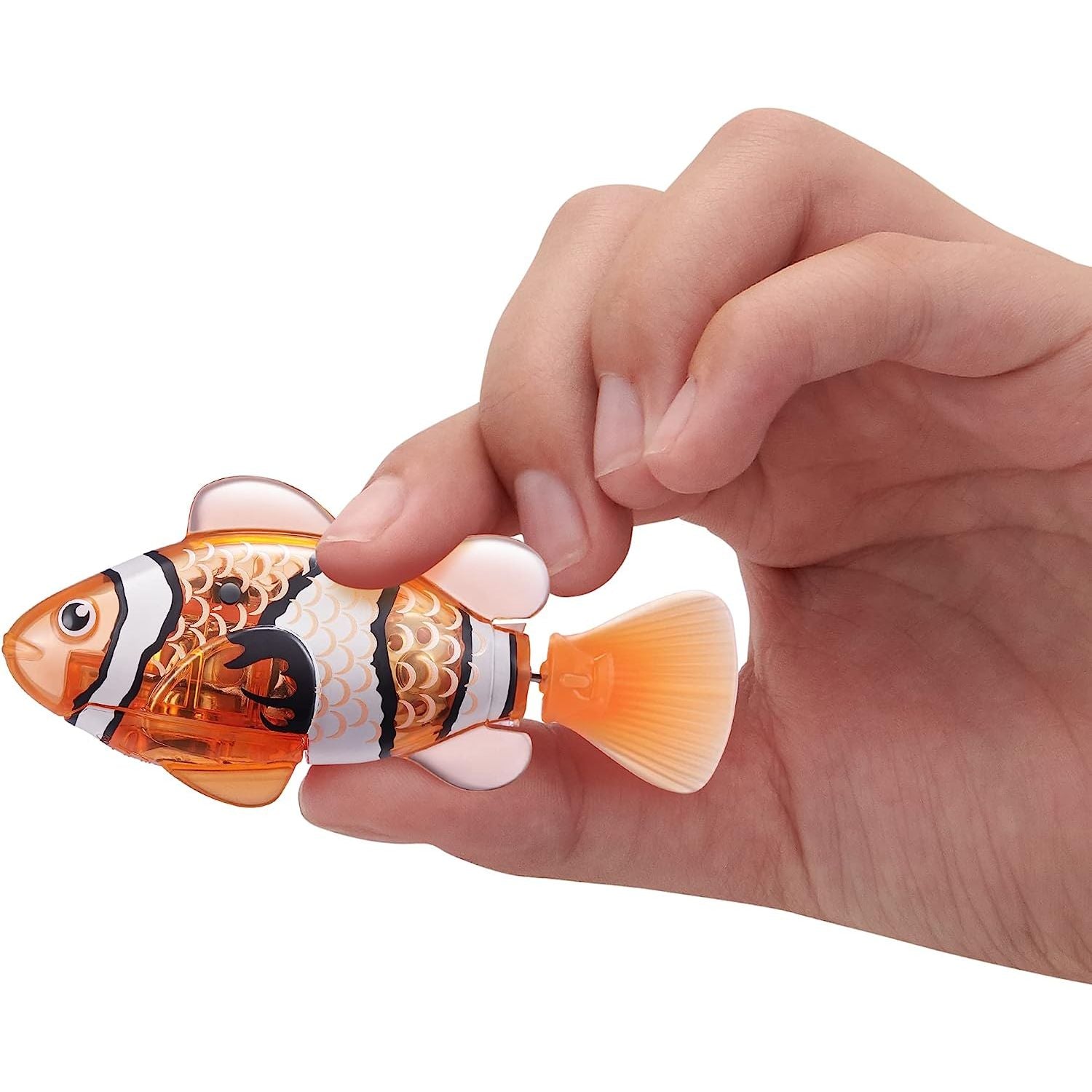 Robo Alive Robo Fish Robotic Swimming Fish Orange by ZURU Water Activated, Changes Color, Comes with Batteries - Series 3