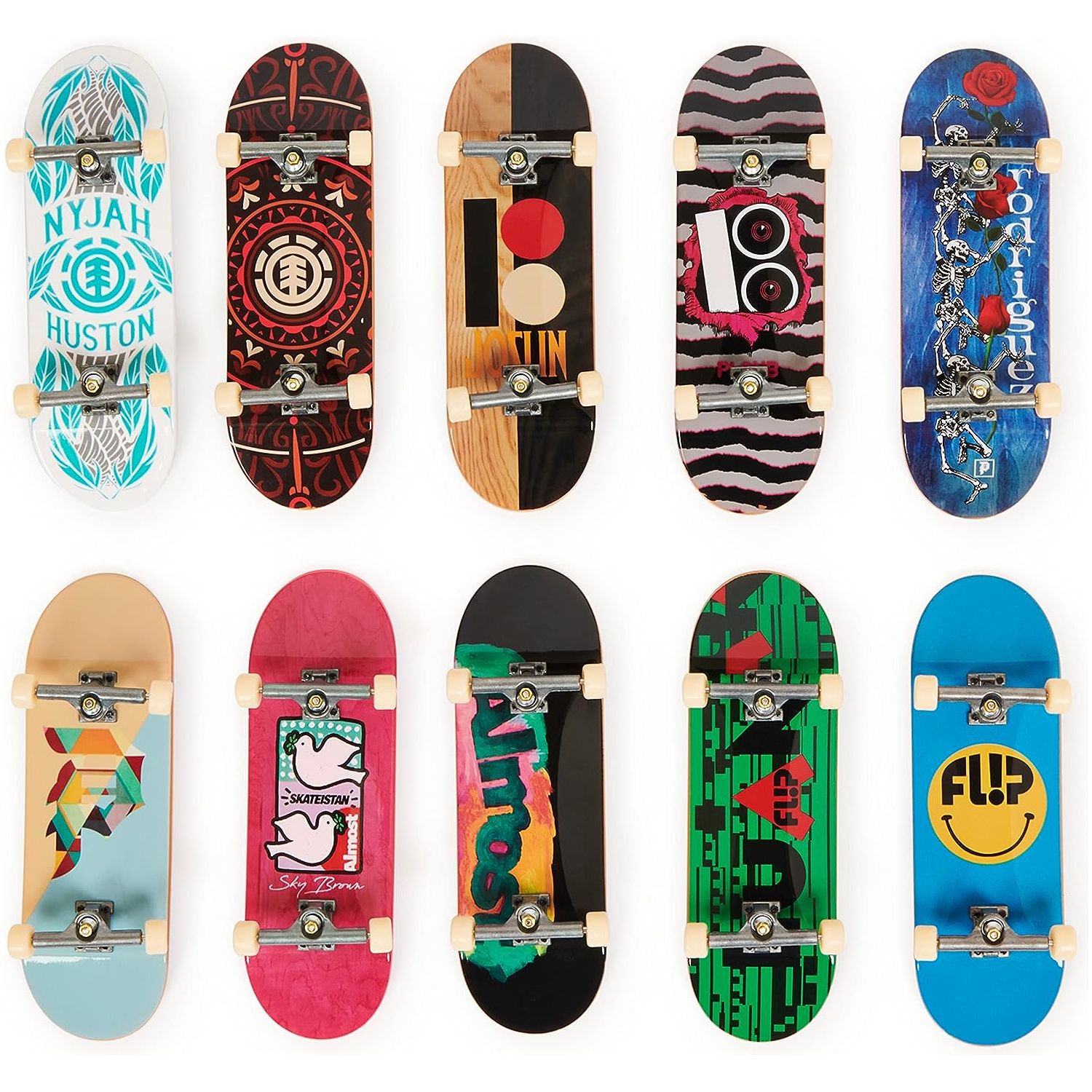 TECH DECK, DLX Pro 10-Pack of Collectible Fingerboards, for Skate Lovers