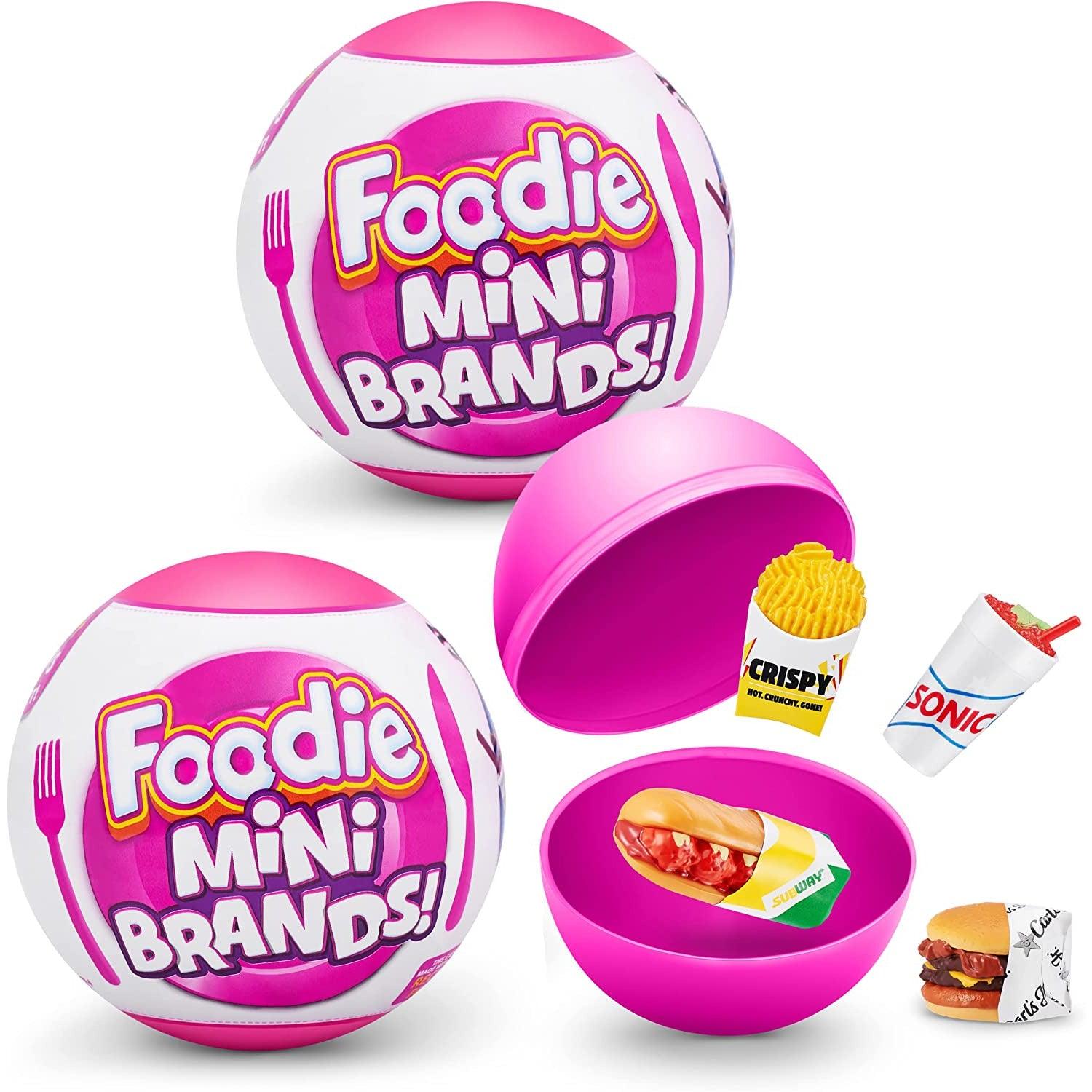 5 Surprise Foodie Mini Brands by ZURU, Mystery Capsule Real Miniature Brands Collectibles, Fast Food Toys and Shopping Accessories - BumbleToys - 5-7 Years, 8-13 Years, collectible, collectors, Girls, Miniature Dolls & Accessories, OXE, Pre-Order