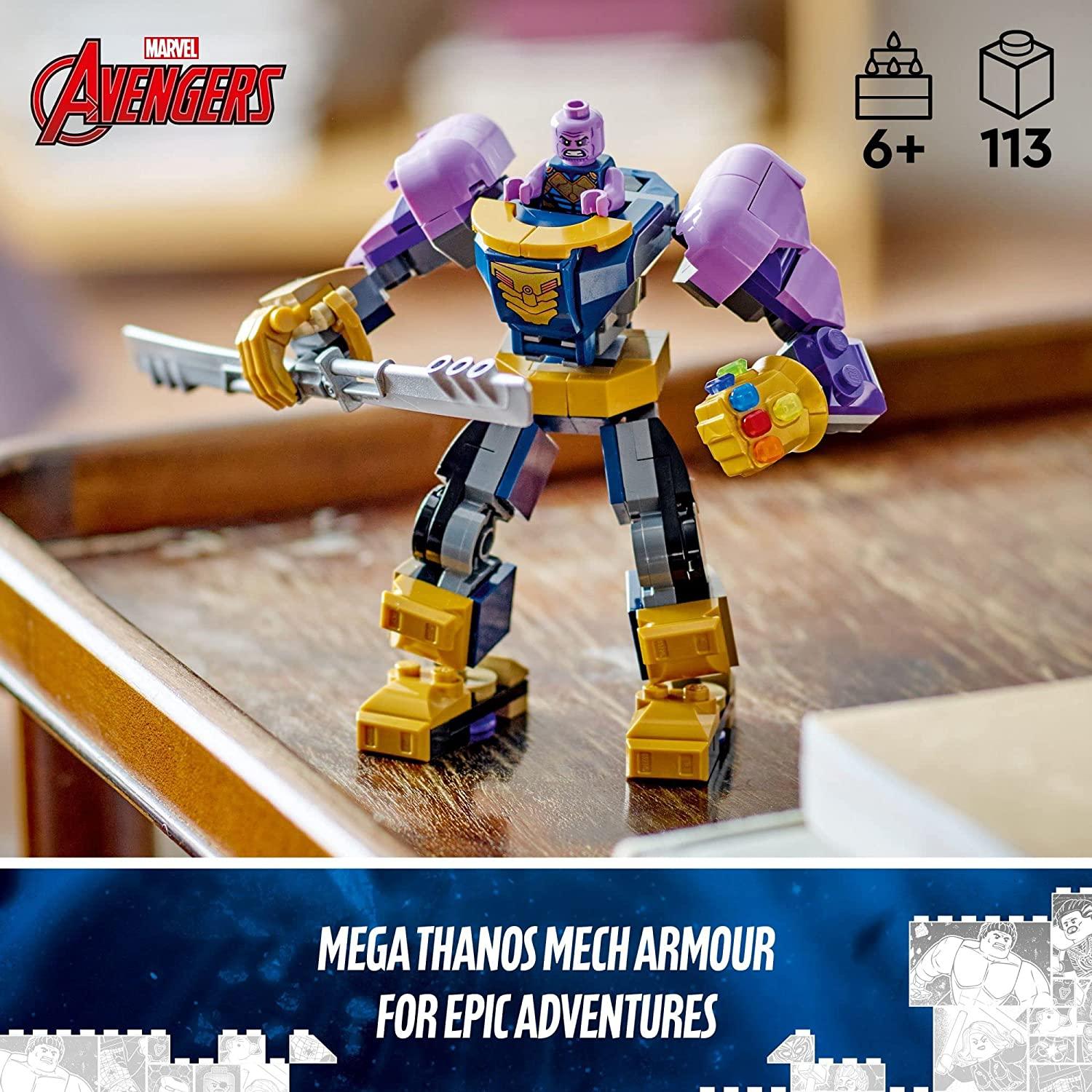 LEGO 76242 Marvel Thanos Mech Armor, Avengers Action Figure Set, Building Toy with Infinity Gauntlet & Stones, Collectable Super Hero - BumbleToys - 8+ Years, 8-13 Years, Action Figures, Avengers, Boys, Figures, LEGO, Marvel, OXE, Pre-Order