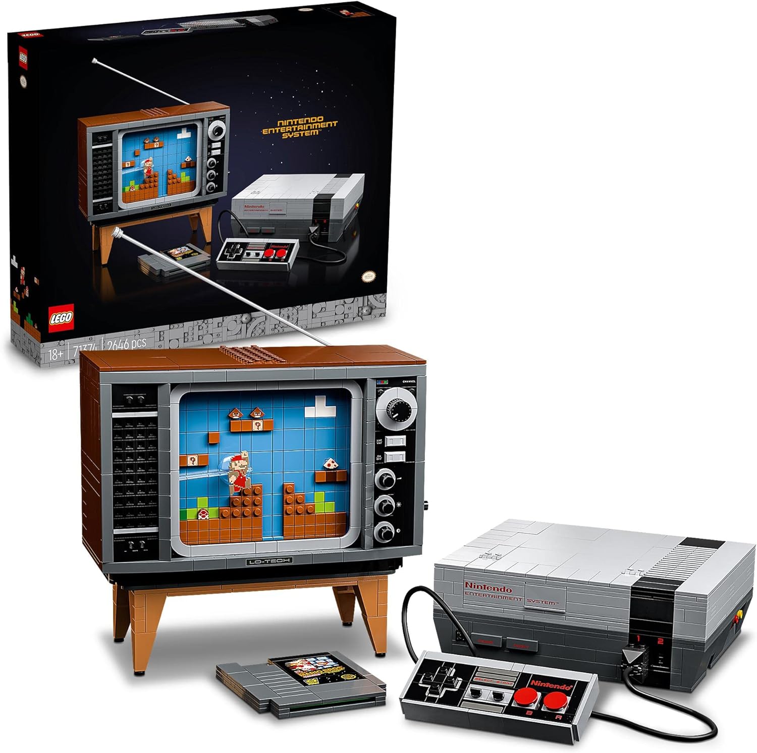 LEGO® Nintendo Entertainment System™ 71374 Building Kit;Creative Set for Adults; Build Your Own NES and TV