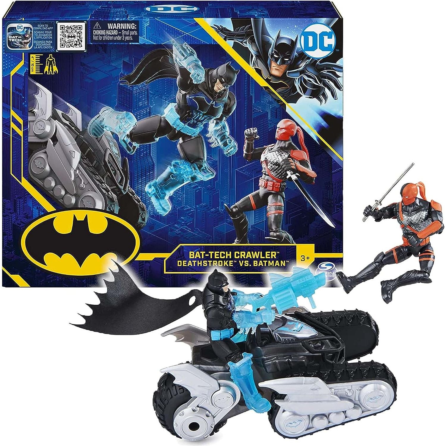 DC Comics Batman Bat-Tech Crawler with 4-inch Deathstroke and Batman Action Figures