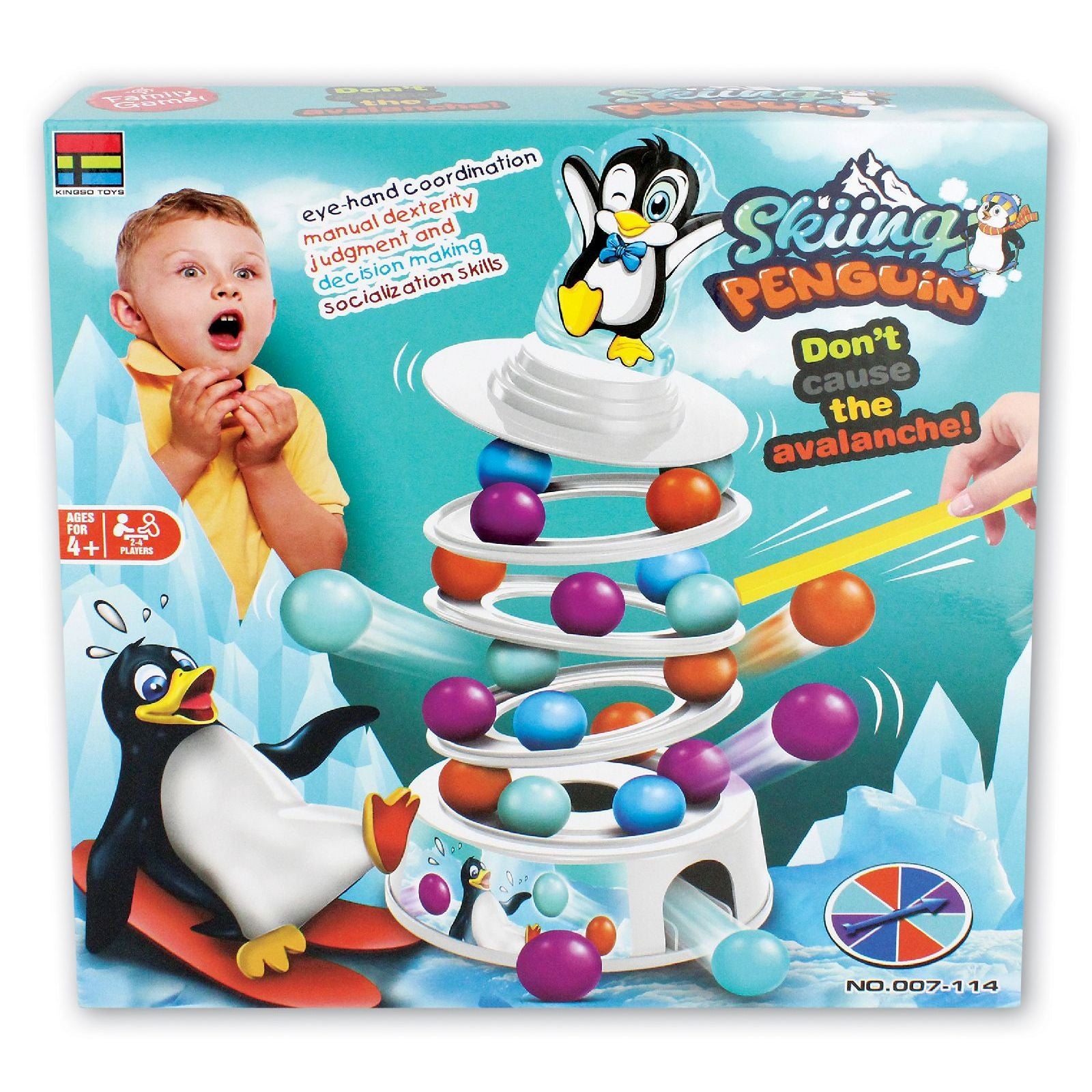 Skiing Penguins Game for kids ( Dont cause the avalanche! )
