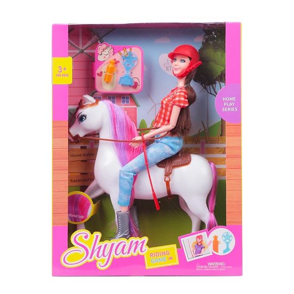 Jointed Doll with Horse Orange 11.5 in Doll Playset - Style May Vary