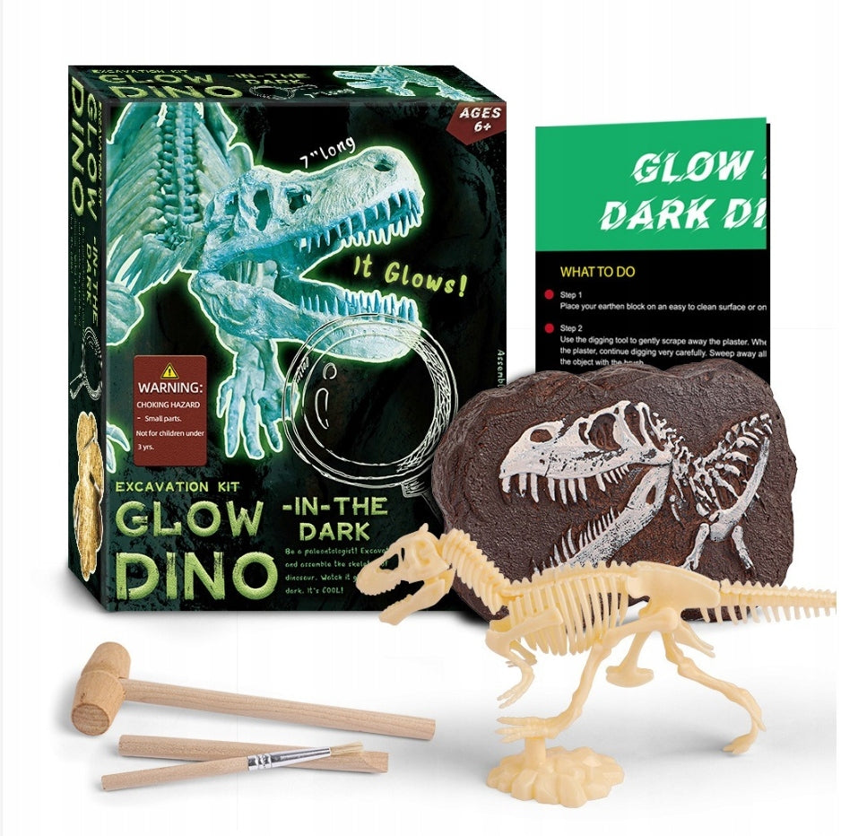Eduman Glow Dino in the dark - Excavation Kit