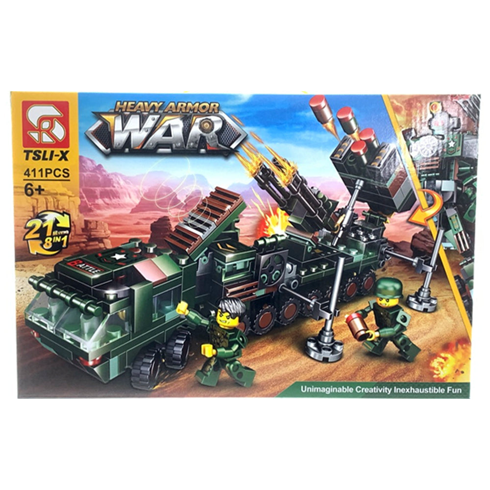 War Air Defense Toy Building Blocks 21 Models 6 IN 1 - 411 PCS