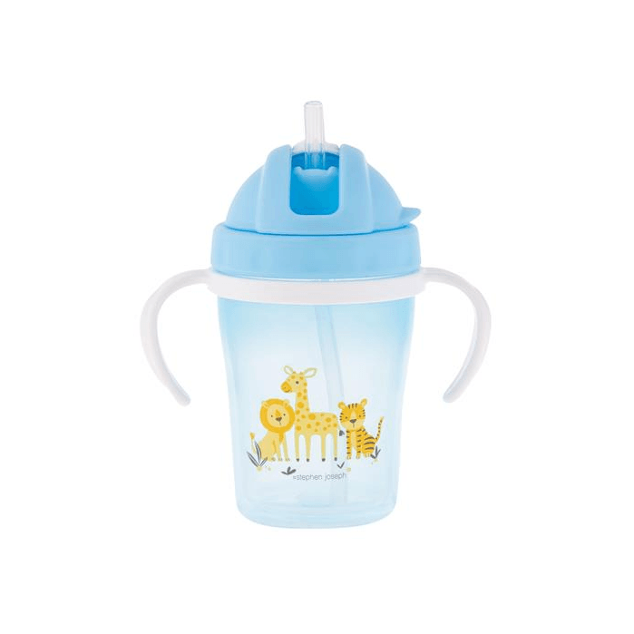 Stephen Joseph STRAW CUPS – Zoo - BumbleToys - 2-4 Years, 5-7 Years, Cecil, Pre-Order, School Supplies, Unisex, Water Bottle