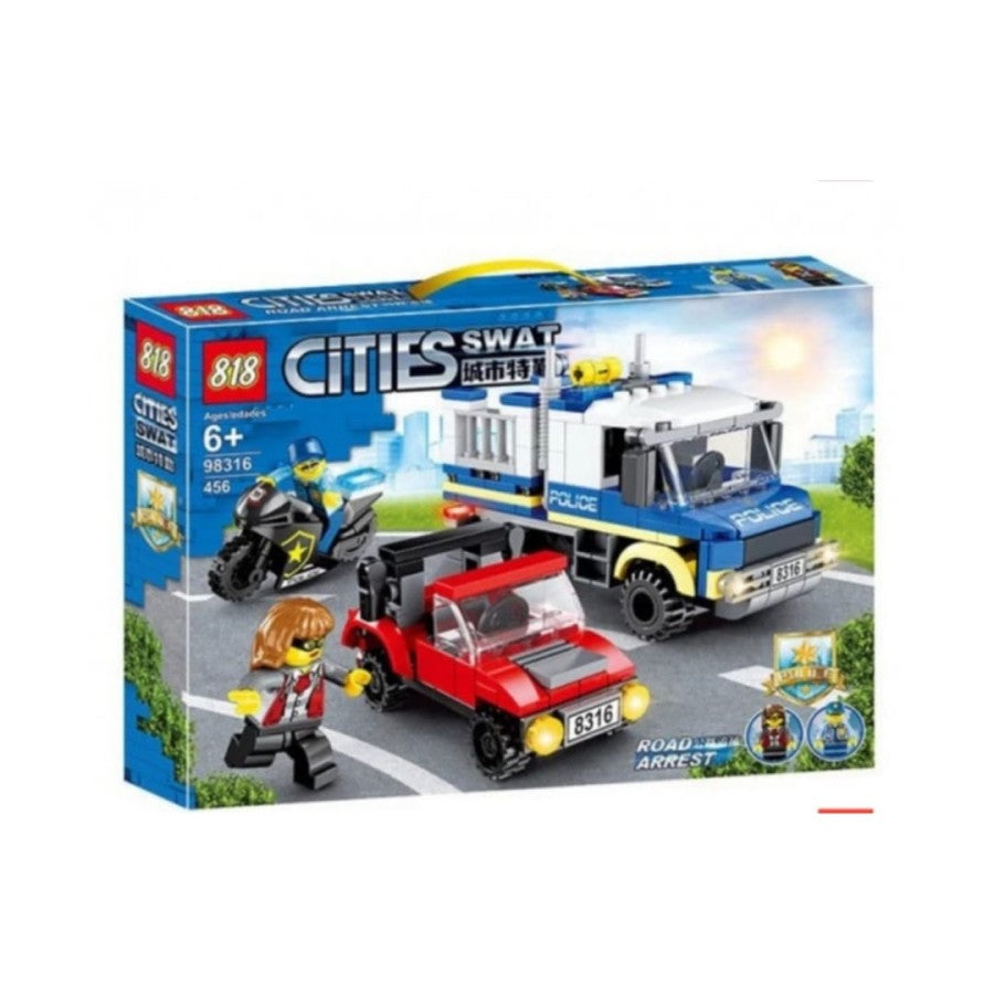 Building blocks Cities Swat 98316 puzzle - 456 detailed police car model