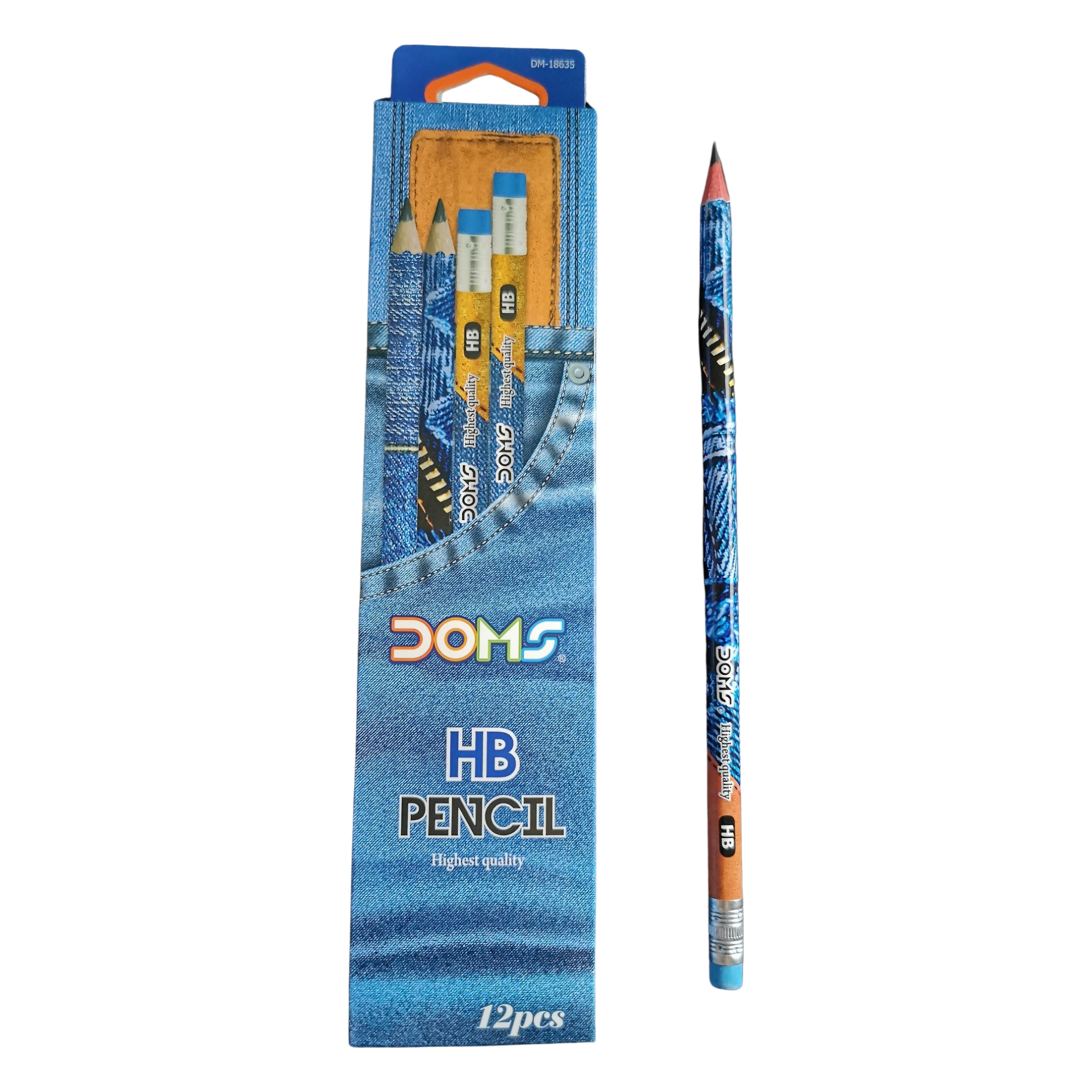 DOMS High Quality pencil , HB, Jeansy , (1 pencil)