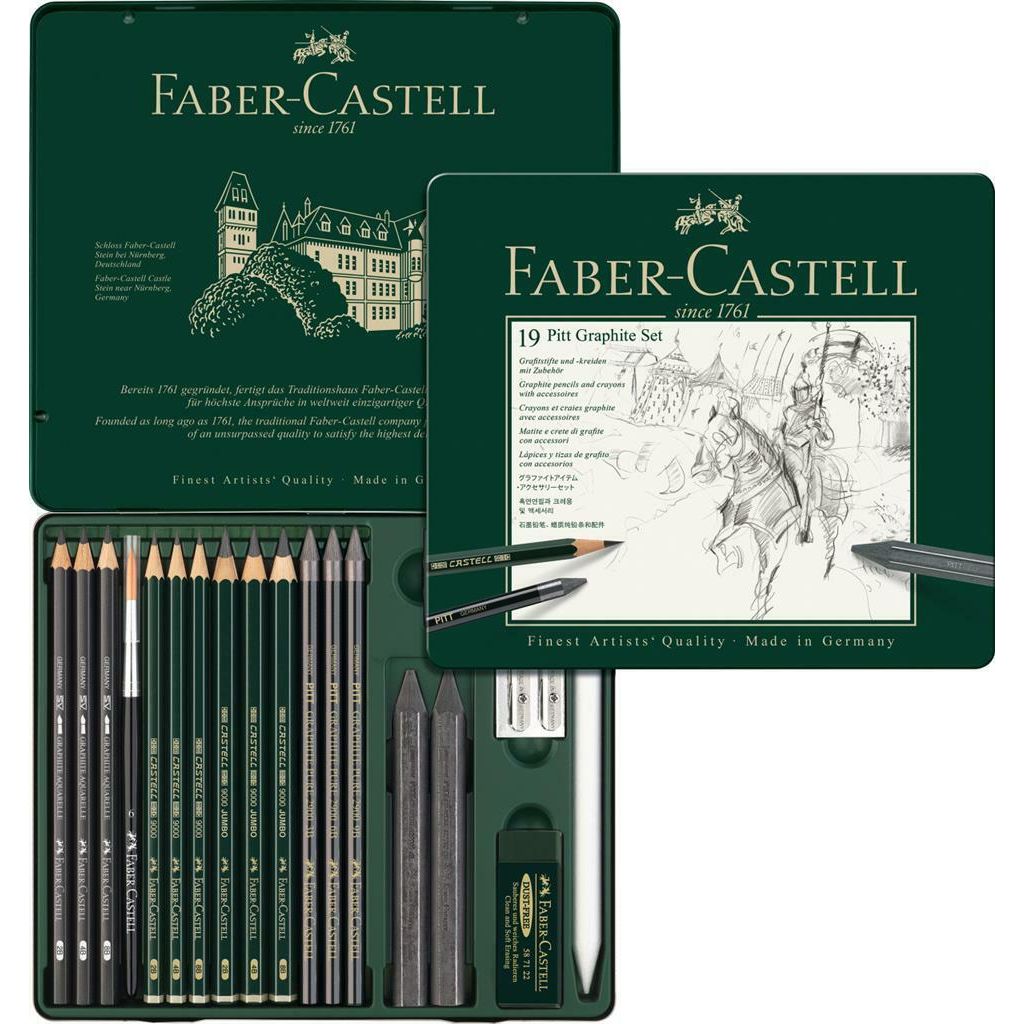 Faber-Castell PITT GRAPHITE TIN 19PC SET