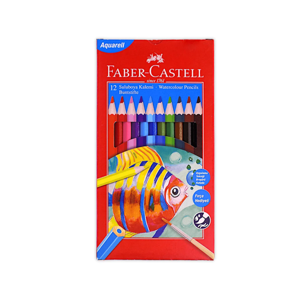 Faber-Castell Aquarel Colouring Pencil, 12 Colours