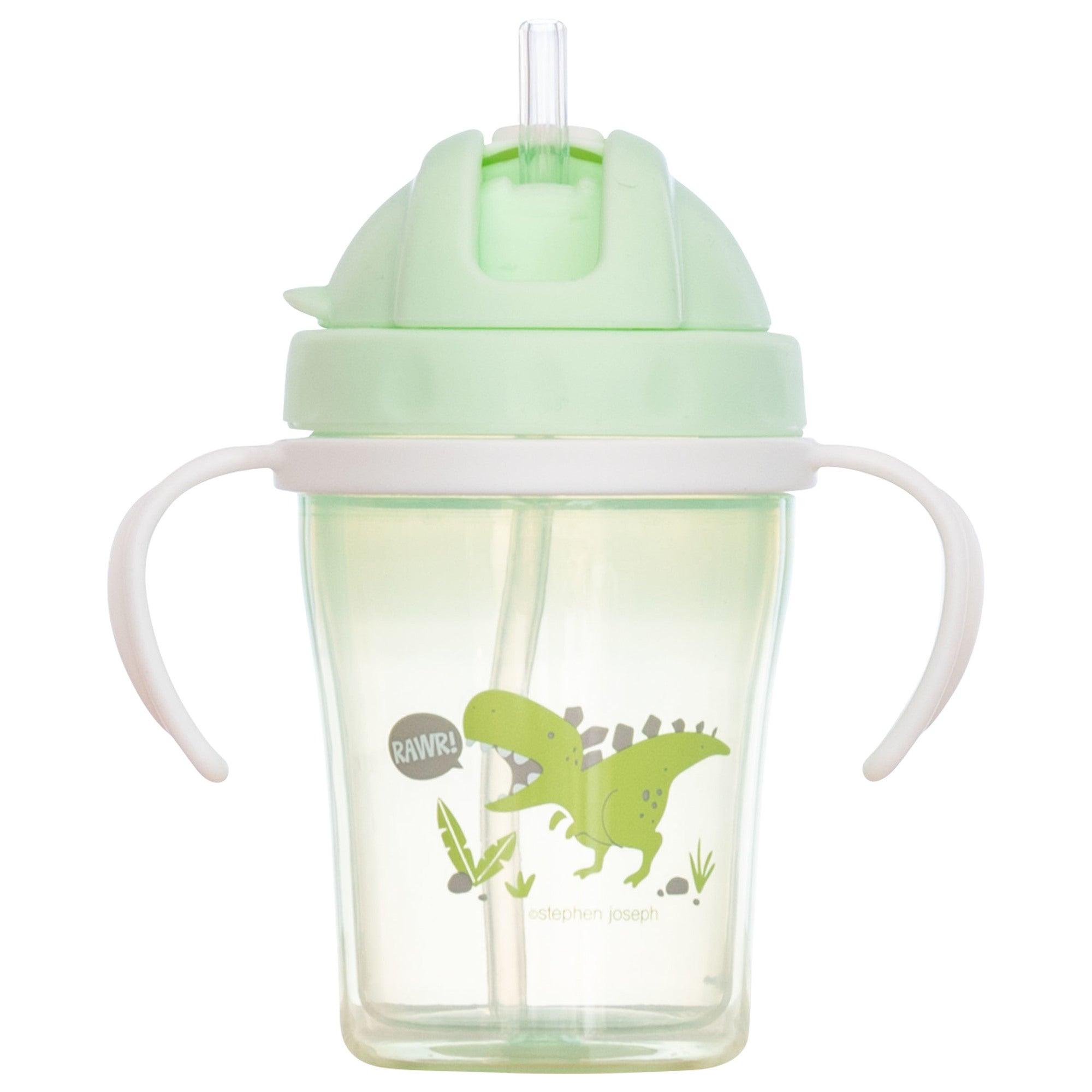 Stephen Joseph STRAW CUPS – Dino - BumbleToys - 2-4 Years, 5-7 Years, Cecil, Pre-Order, School Supplies, Unisex, Water Bottle