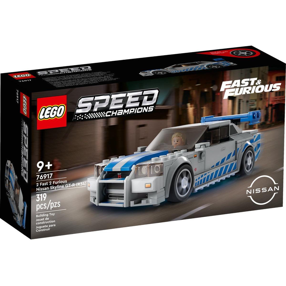 LEGO Speed Champions 2 Fast 2 Furious Nissan Skyline GT-R (R34) 76917 Race Car Toy Model Building Kit - BumbleToys - 5-7 Years, Boys, LEGO, OXE, Pre-Order, Technic