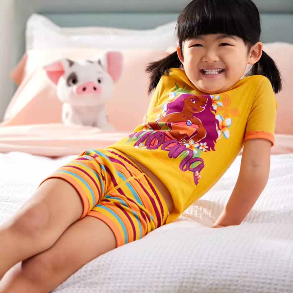 Disney Moana Short PJ PALS for Girls - Size 3 - BumbleToys - 2-4 Years, 3+ years, Clothing, Girls, Kids Fashion