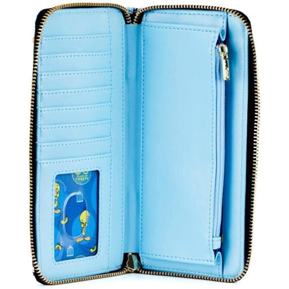 Loungefly Looney Tunes Tweety and Sylvester Zip Wallet - BumbleToys - 14 Years & Up, 5-7 Years, 8-13 Years, Characters, Disney, Girls, Loungefly, Pre-Order, Wallet