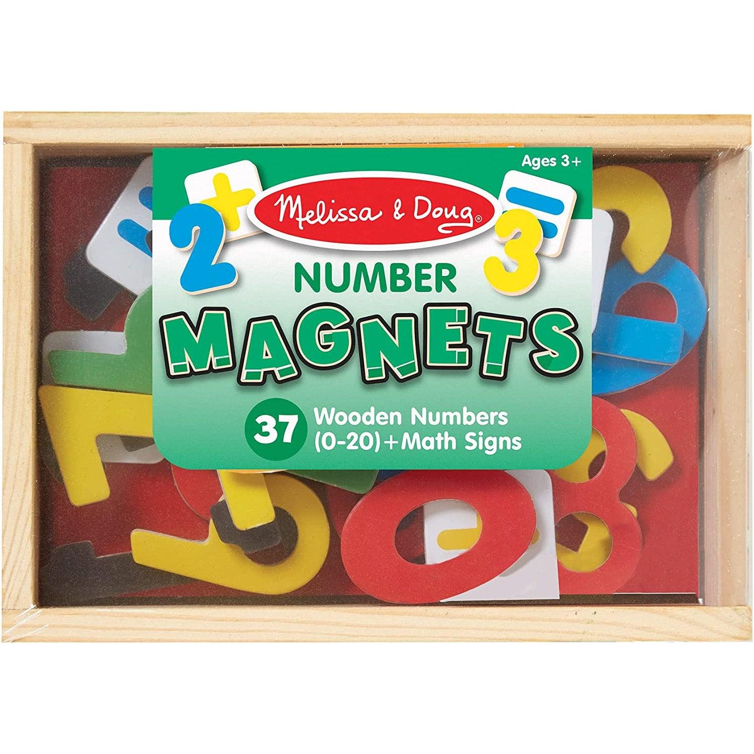 Melissa & Doug 37 Wooden Number Magnets in a Box - BumbleToys - 2-4 Years, Blackboards & Easels, Boys, Cecil, Girls, Mumerz
