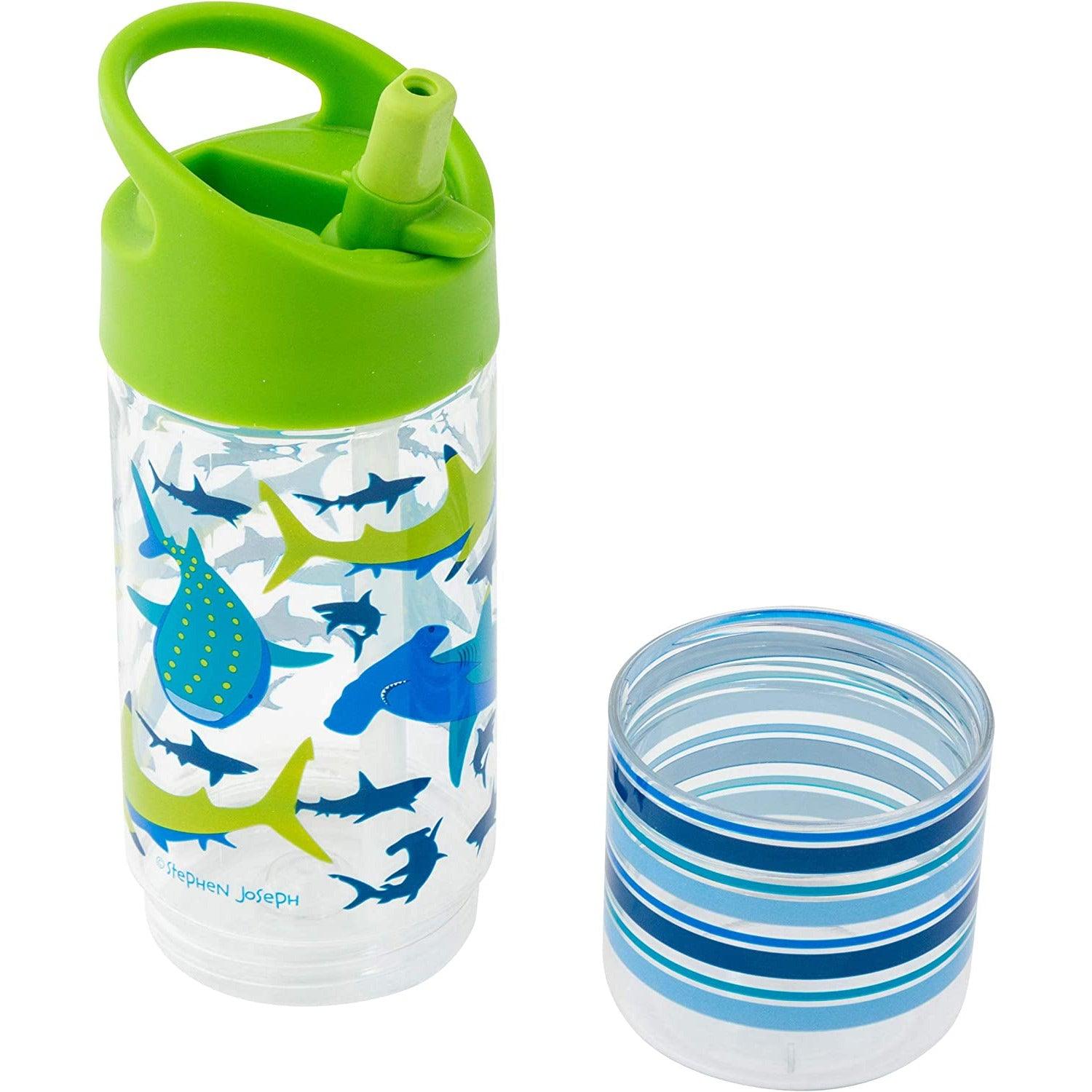 Stephen Joseph Sip And Snack Shark Water Bottle - BumbleToys - 2-4 Years, 5-7 Years, Boys, Cecil, Pre-Order, School Supplies, Water Bottle