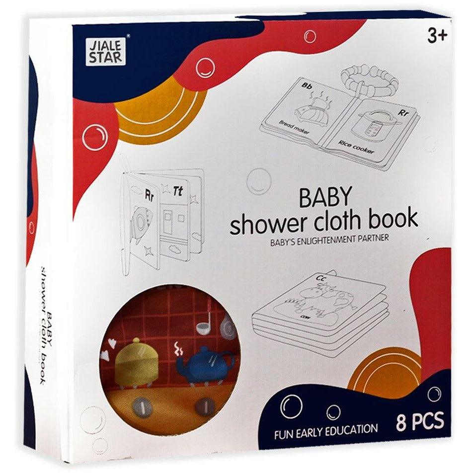 Baby Shower Cloth Book For Fun Early Education 8 Pieces - BumbleToys - 2-4 Years, Boys, Girls, Learning Toys, Toy Land