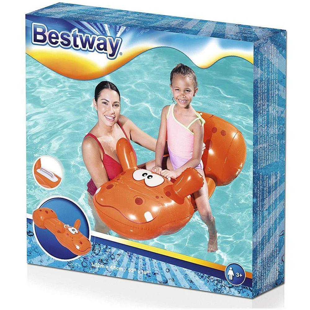 Bestway 42048 Hippo-Shaped Inflatable Ride-On Float - BumbleToys - 8-13 Years, Eagle Plus, Floaters, Girls, Sand Toys Pools & Inflatables