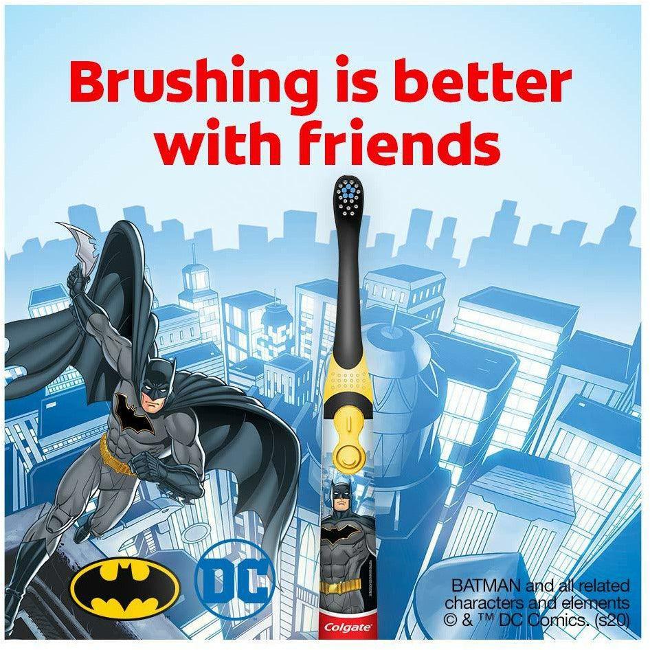 Colgate Kids Electric Battery Powered Toothbrush Extra Soft, Batman - BumbleToys - 5-7 Years, Avengers, Baby Saftey & Health, Batman, Boys, DC Comics, Toothbrush