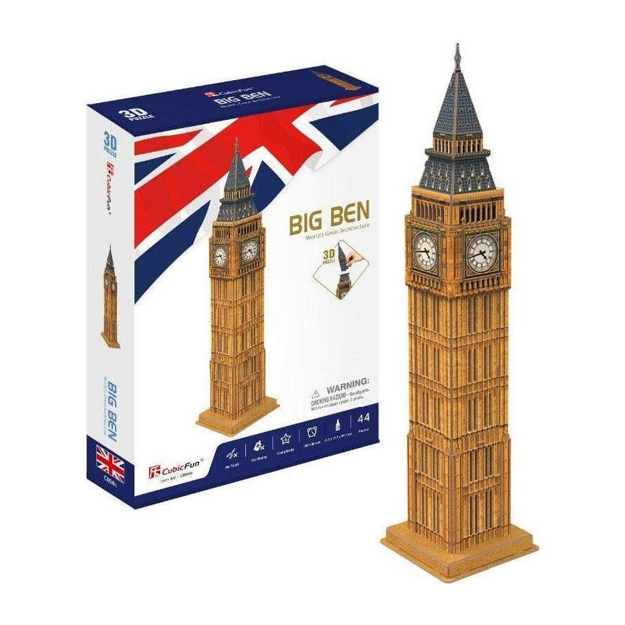 CubicFun Big Ben 3D C094H Puzzle 44 Pieces - BumbleToys - 3D, 5-7 Years, Boys, Cecil, Girls, Puzzle & Board & Card Games, Puzzles & Jigsaws