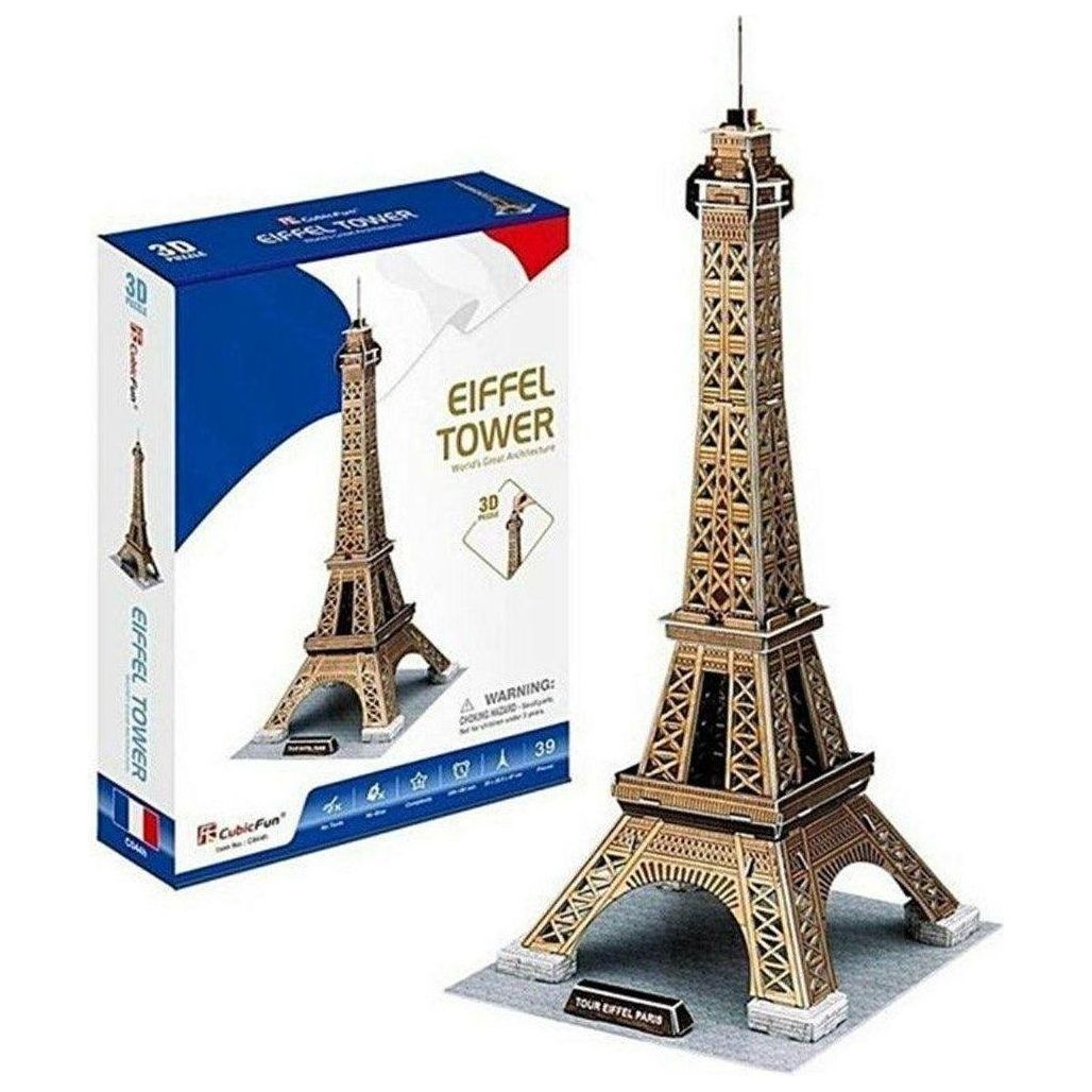 CubicFun C044H Eiffel Tower 3D Puzzle 39 Pieces - BumbleToys - 3D, 5-7 Years, Boys, Cecil, Girls, Puzzle & Board & Card Games, Puzzles & Jigsaws