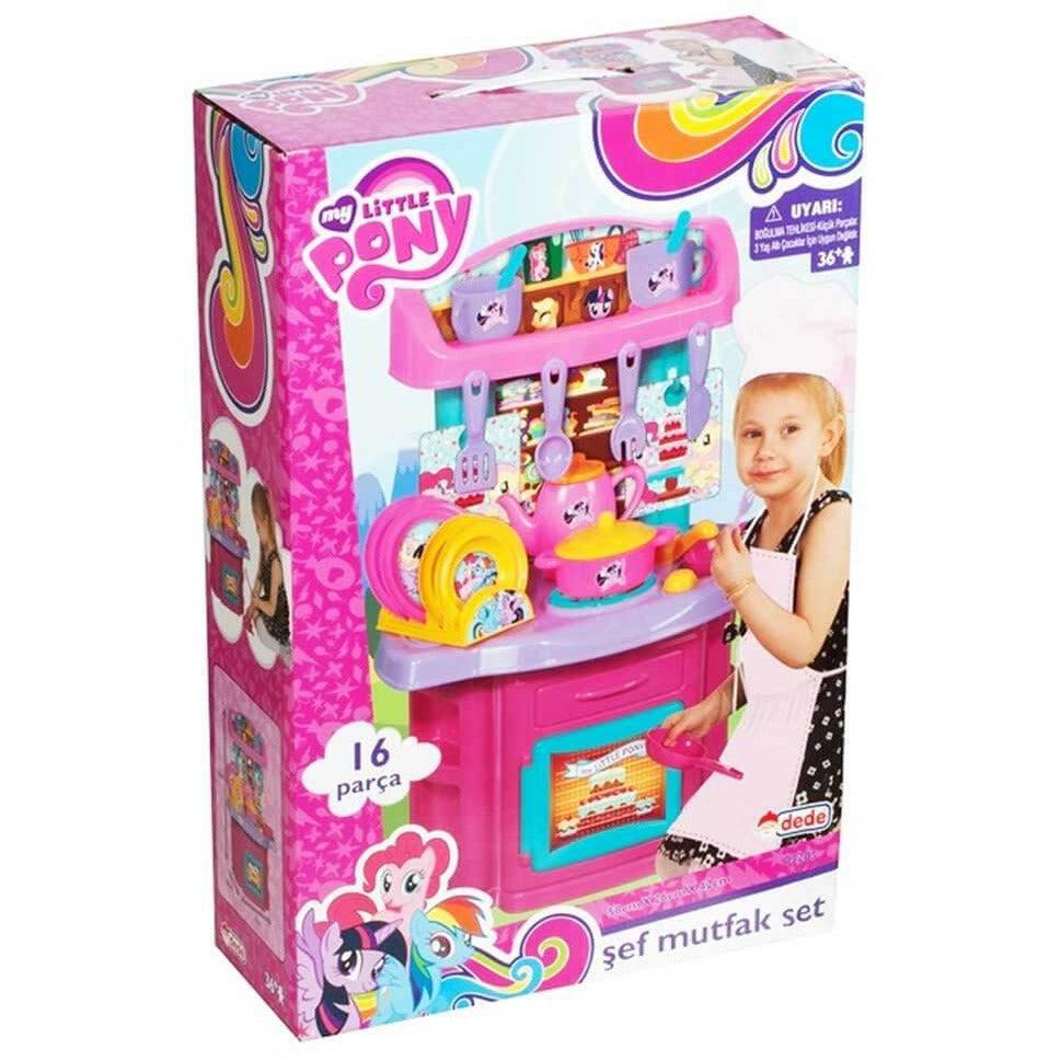 Dede 3205 Pony Chef Kitchen 16 Pieces - BumbleToys - 5-7 Years, Cecil, Clearance, Girls, Kitchen & Play Sets