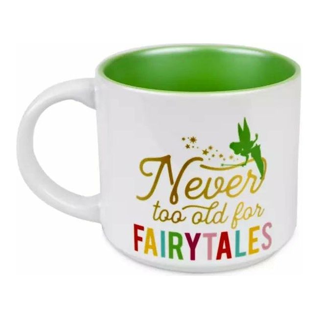 Disney Tinker Bell ''Never Too Old for Fairytales'' Mug 14 oz - BumbleToys - 4+ Years, Clearance, OXE, Tinker Bell
