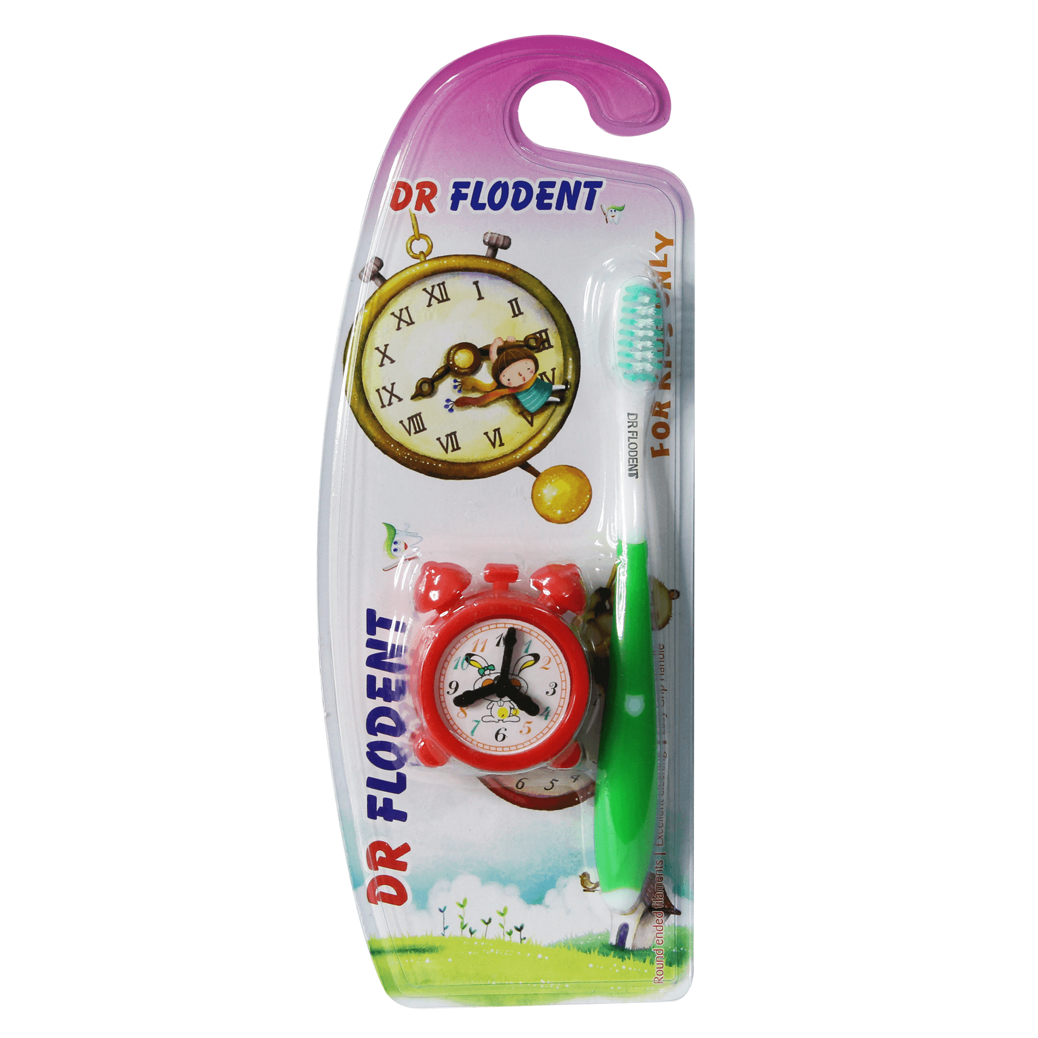 Dr Flodent Kids Toothbrush Extra Soft With Alarm Toy - BumbleToys - 2-4 Years, 5-7 Years, Baby Saftey & Health, Boys, Girls, Toothbrush