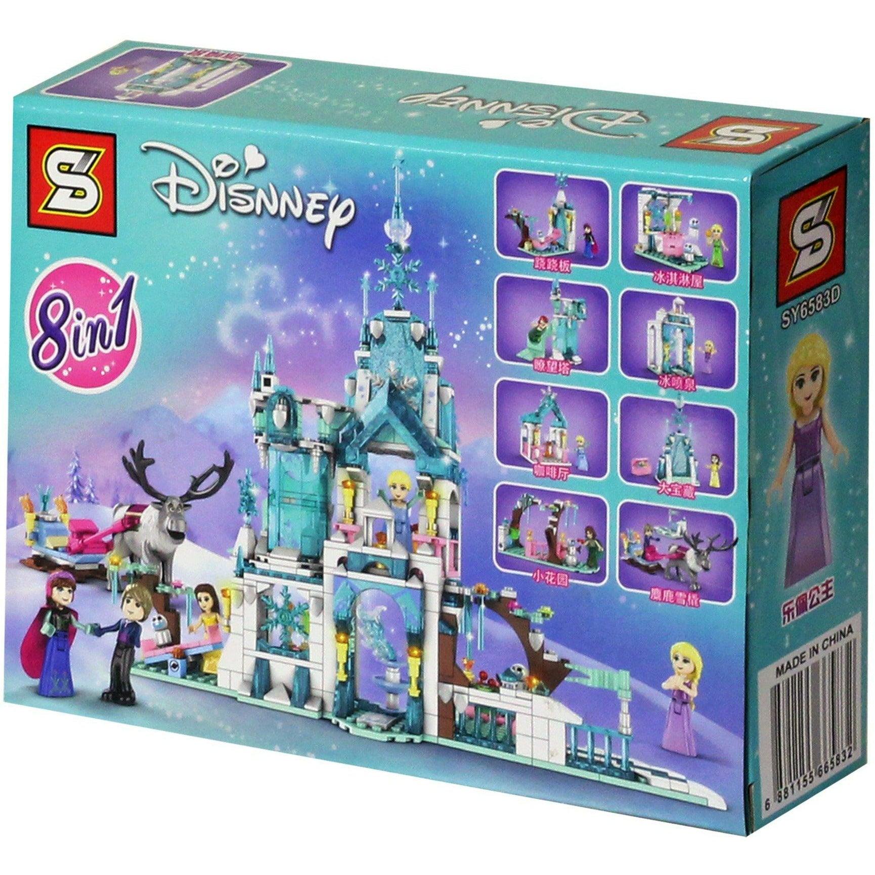 Frozen Snow Castle Building Blocks 83 Pieces 8 in1 - BumbleToys - 5-7 Years, Frozen, Girls, LEGO, Toy Land