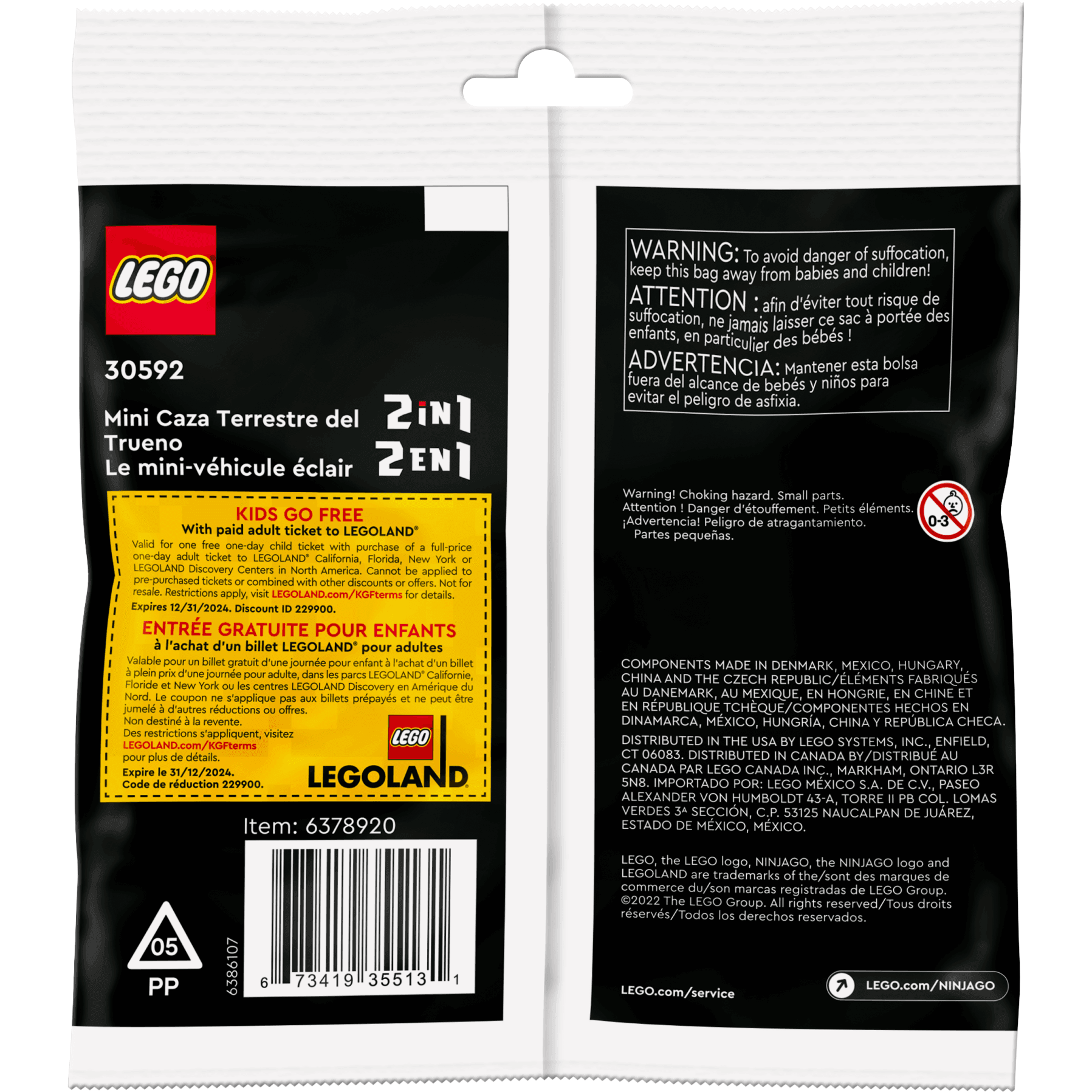 LEGO NINJAGO 30592 Mini Thunder Raider 69 Pieces - BumbleToys - 8+ Years, 8-13 Years, Boys, LEGO, Ninjago, OXE, Pre-Order