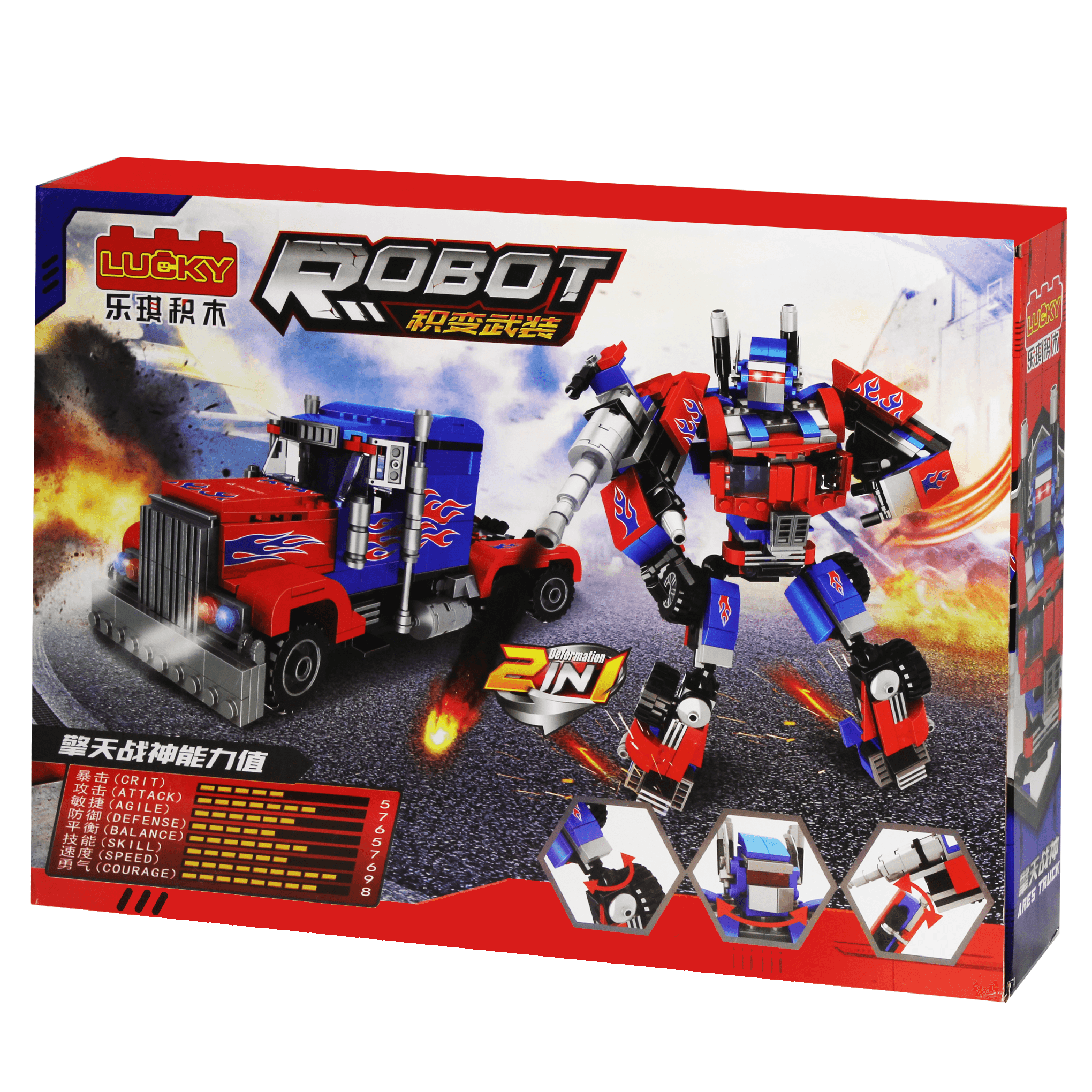 Lucky 55032 2 In 1 Transoformers Optimus Prime Robot and Car Building Kit (560 Pcs) - BumbleToys - 14 Years & Up, 18+, Boys, Building Sets & Blocks, Creator, LEGO, Rocket Raccoon, Toy Land