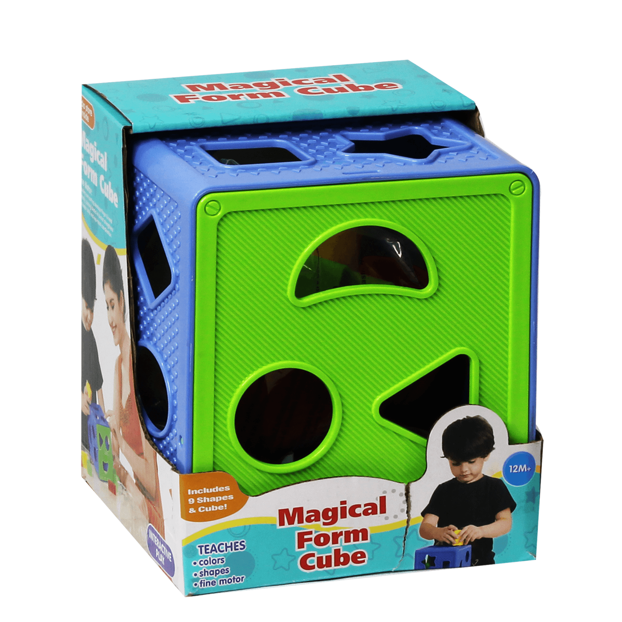 Magical Form Cube Board Matching Cubes Building Blocks Toy 9 Shapes an