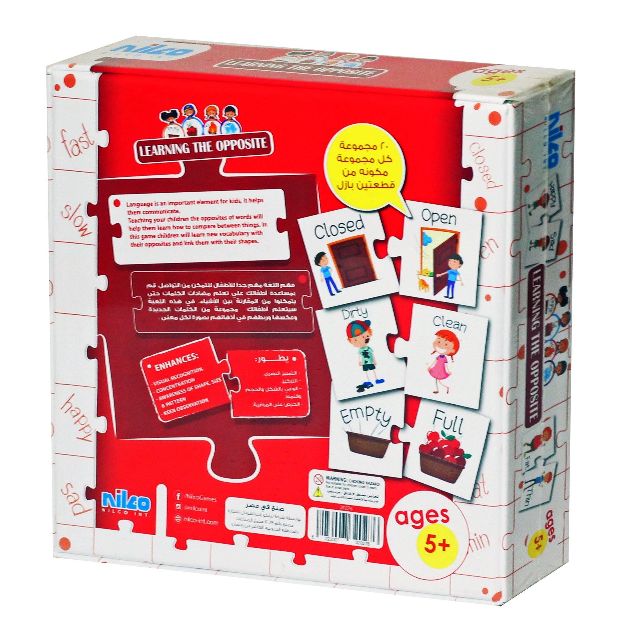 Nilco 20276 Learning The Opposite Card Game - BumbleToys - 5-7 Years, Card & Board Games, Electronic Learning, Nilco, Puzzle & Board & Card Games, Unisex