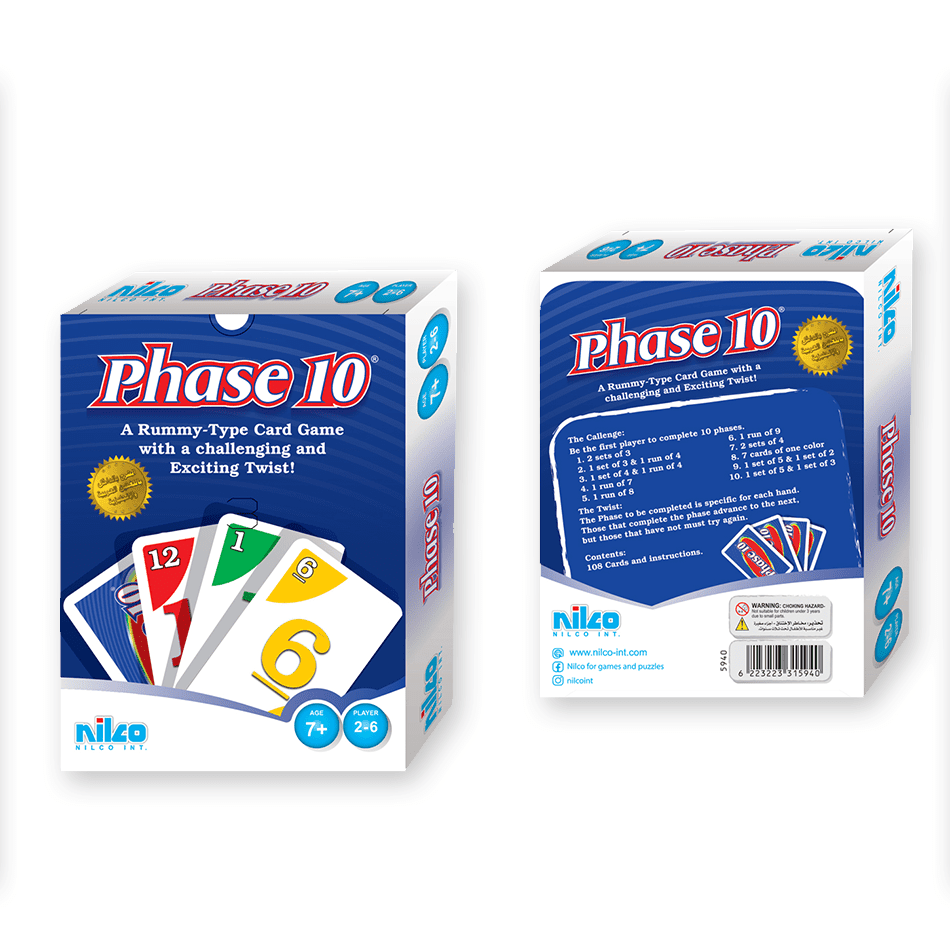 Nilco 5940 Phase 10 Card Game - BumbleToys - 8-13 Years, Boys, Card & Board Games, Girls, Nilco