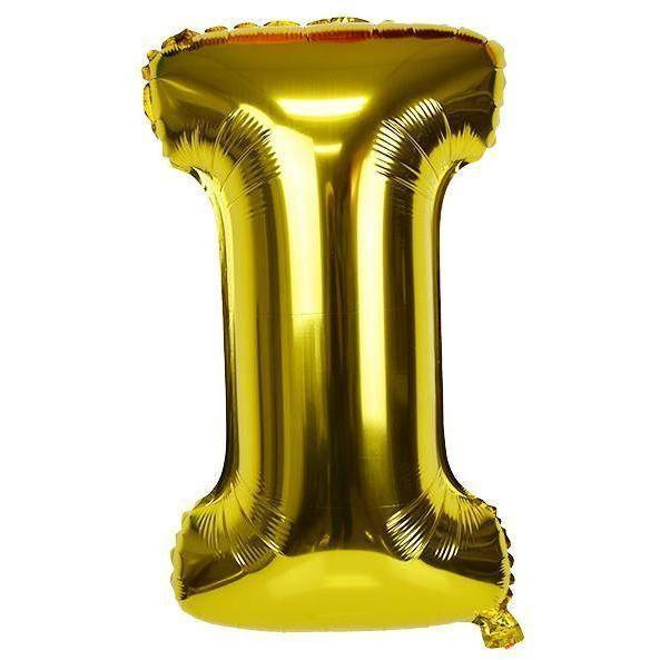 Party Time I Letter Foil Gold Balloon - BumbleToys - Balloons, Birthday, Helium, KH, Party Supplies, Unisex