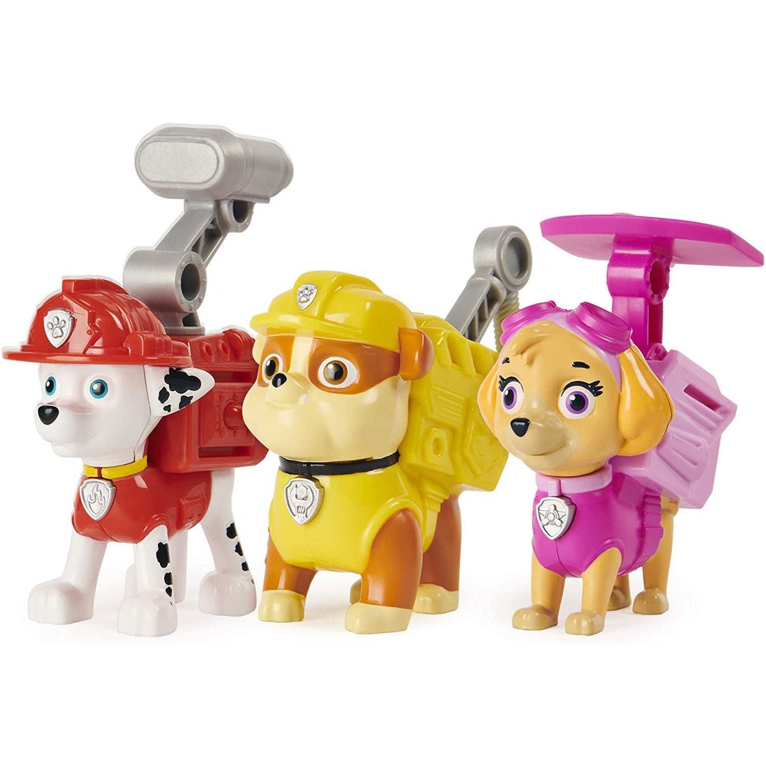 Paw Patrol, Action Pack Pups Marshall, Skye and Rubble with Sounds and Phrases - BumbleToys - 2-4 Years, 5-7 Years, Action Battling, Boys, OXE, Paw Patrol